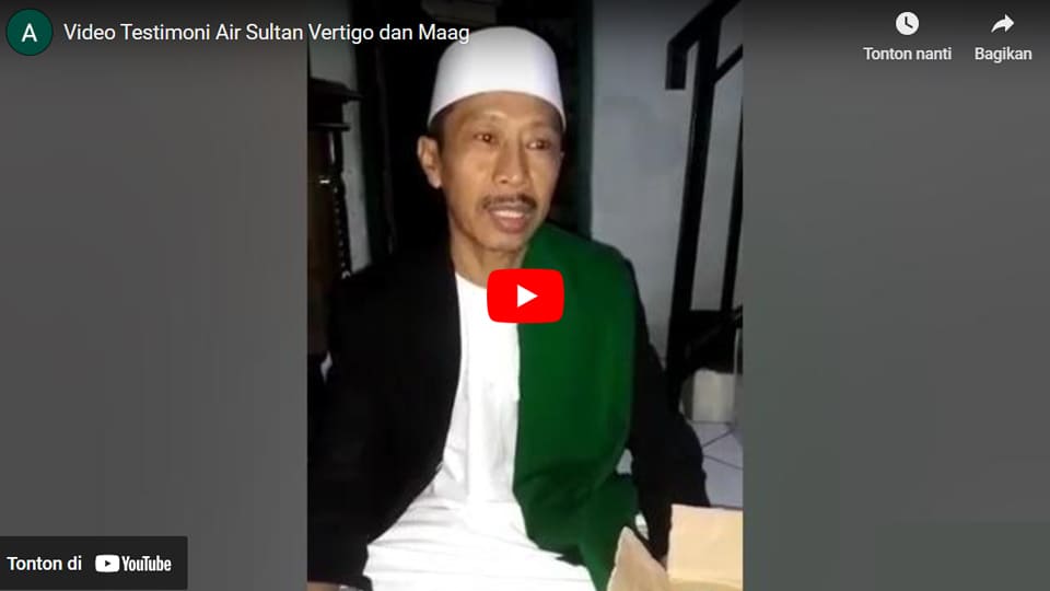 video testimoni air sultan vertigo dan maag